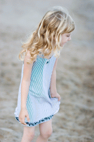 Vestido Playero  Azul y Rosa - Modelo Marbella - Imagen 1